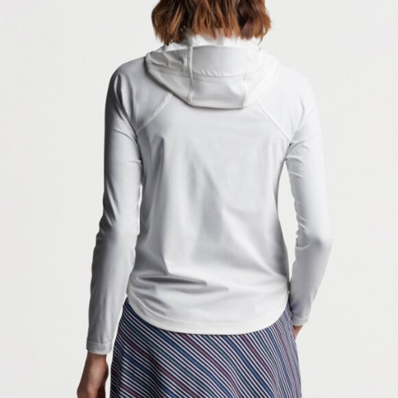 Peter Millar Jameson Popover Hooded Jacket White Size Small NWT - Picture 2 of 8